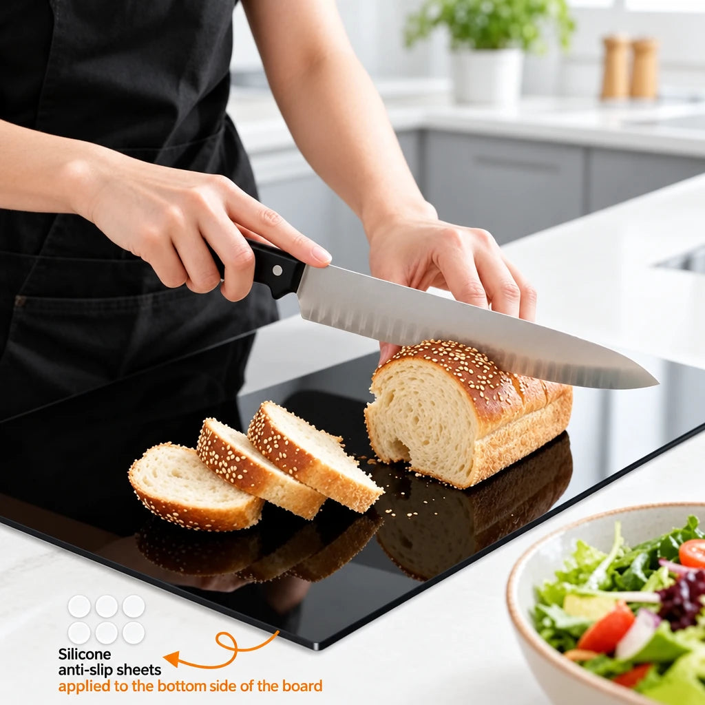 Anti-Slip Cutting Board with Counter Lip