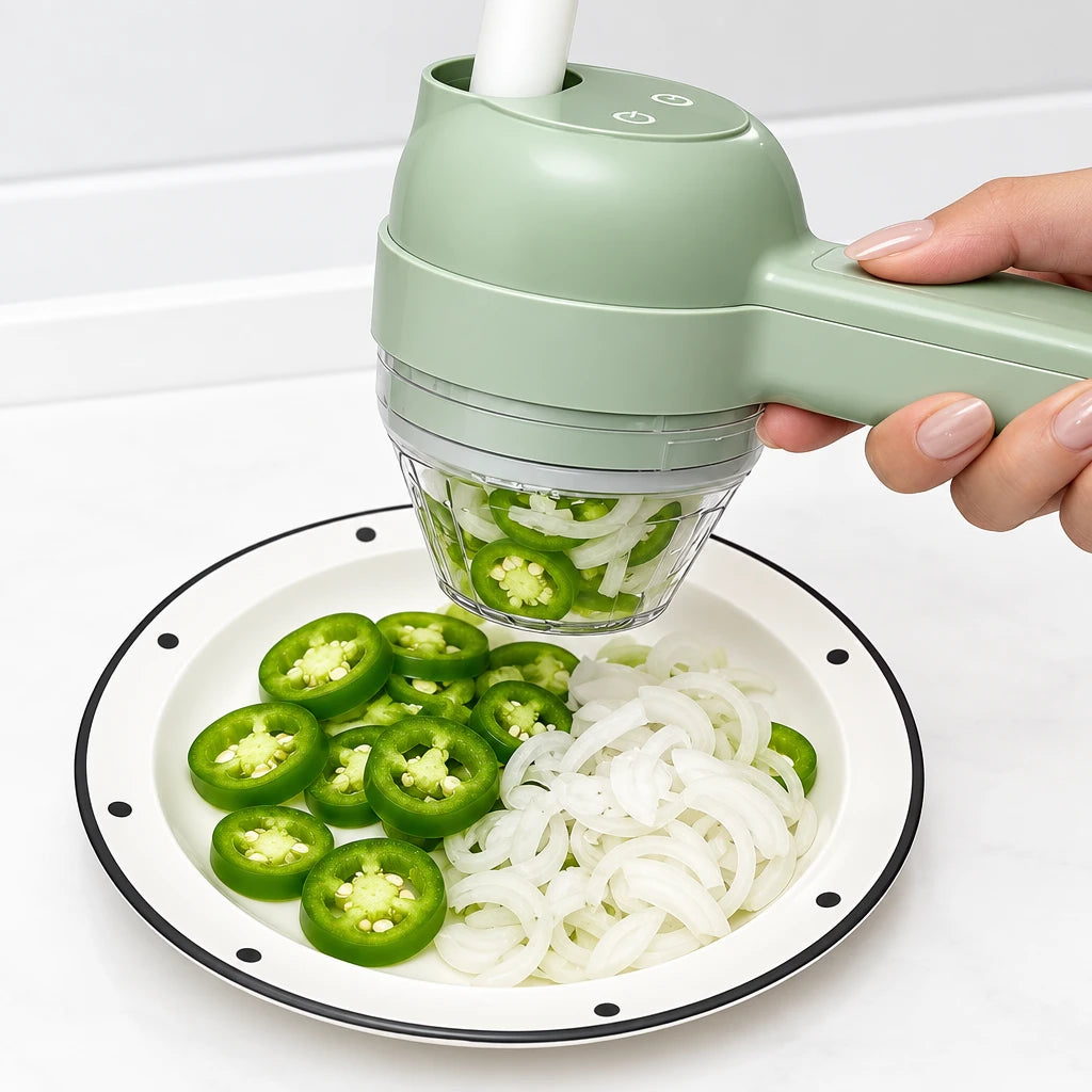 4-in-1 Electric Vegetable Slicer & Cutter